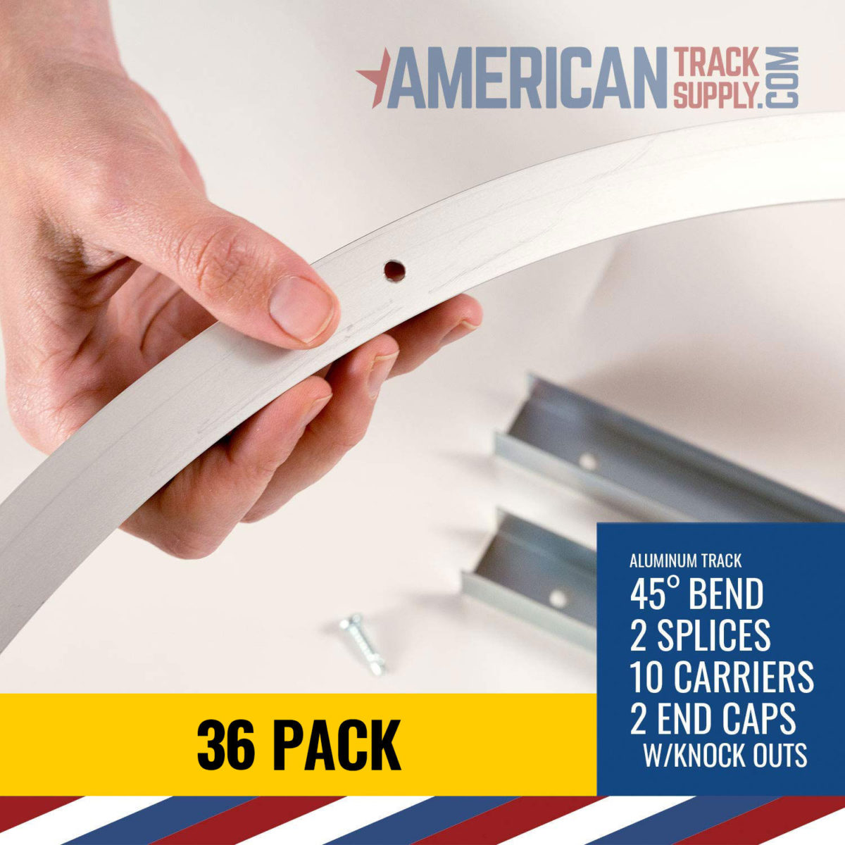 Aluminum Ceiling Track Bend (90˚ Bend) American Track Supply